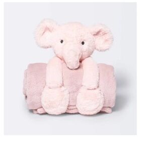 cloud island Blanket and Plush Toy Set - blush Pink  - New